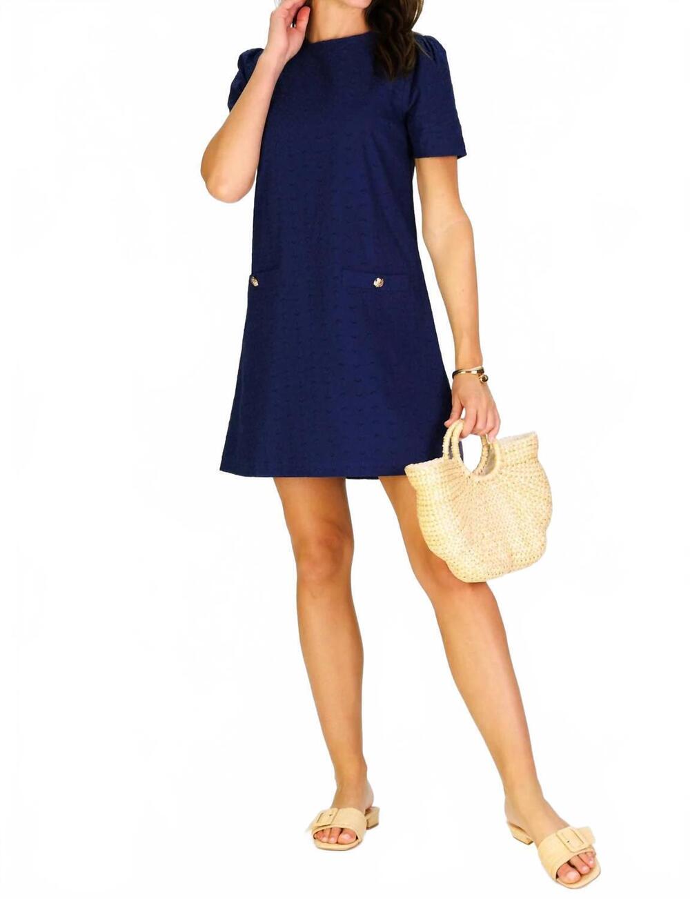 NEW DUFFIELD LANE leanne dress in navy